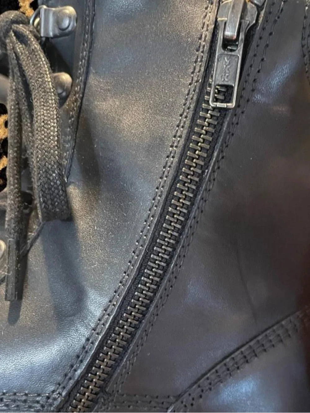 Men’s GBX Black Leather Combat Boots